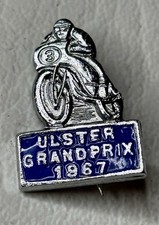Vintage Rare Motorcycle Badge - ULSTER GRAND PRIX 1967  - Good Condition For age