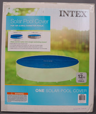 Intex 12 Ft ( 3.66m ) Round Easy Set and Metal Frame Swimming Pool Solar Tarp