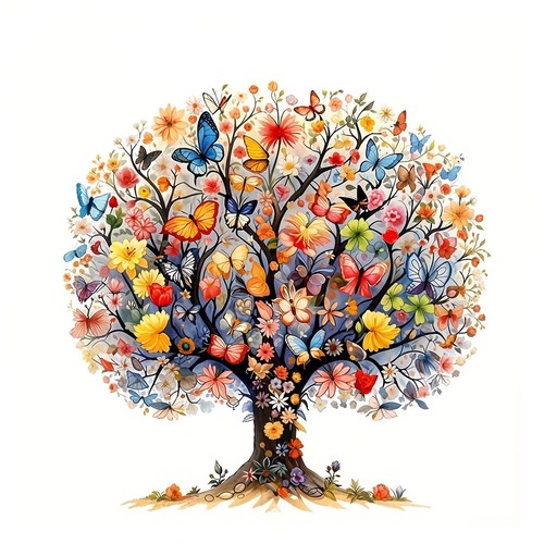 Unique wooden tree life - tree, of