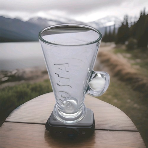 Costa coffee embossed - costa, glass