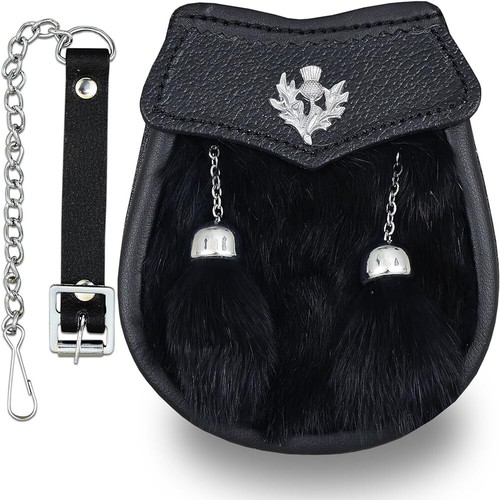 Scottish boys black fur kilt - boys,