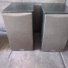 Hitachi AXM649U Black Wired 50-Watt Hi-Fi System Bookshelf Speakers Working