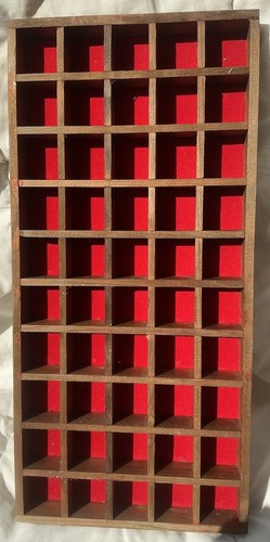 Wooden thimble display case - wooden,