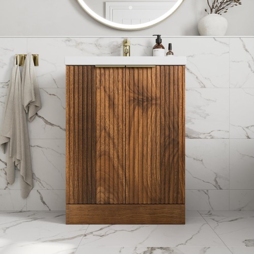 Fluted 600mm bathroom vanity - bathroom,
