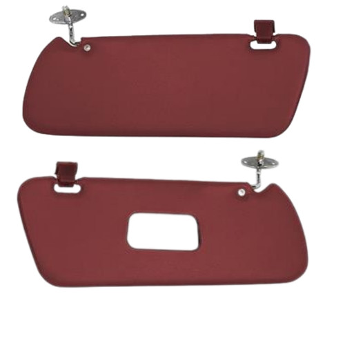 Burgundy sun visors with clips - burgundy,