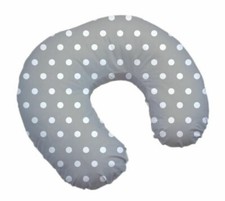 Comfort Baby Feeding Pillow – Grey Dots, Washable Cover Included