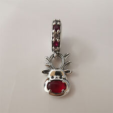 Red Nose Reindeer PANDORA Murano Charm Pendant