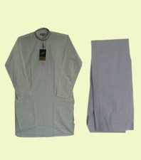 MENS SHALWAR KAMEEZ WHITE CASUAL PAKISTANI KURTA PYJAMA WEDDING GIFT شلوار  قمیض