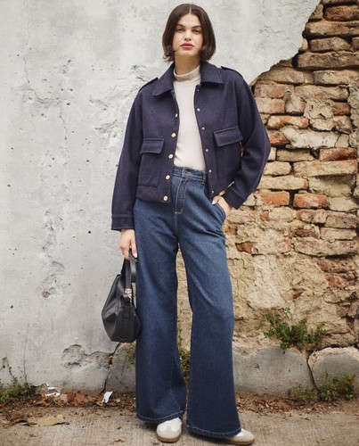 Zara navy military jacket - zara,