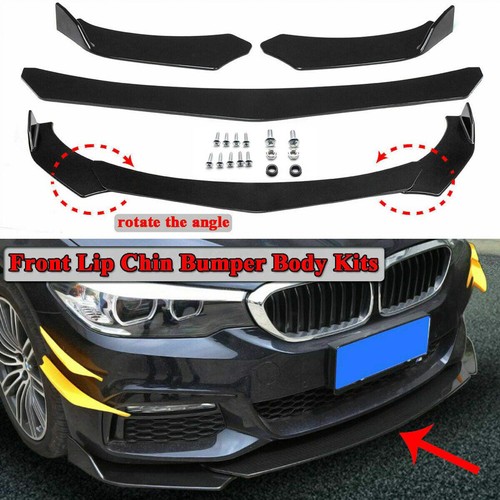 Black front bumper lip body - black,