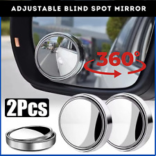2X Car Blind Spot Mirrors Adjustable Round HD Glass Convex Side Rear View Mirror