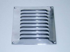 NARROW BOAT HEAVY CHROME 6 x 6 LOUVRE VENT. BARGE, VINTAGE, YACHT, VENTILATION.