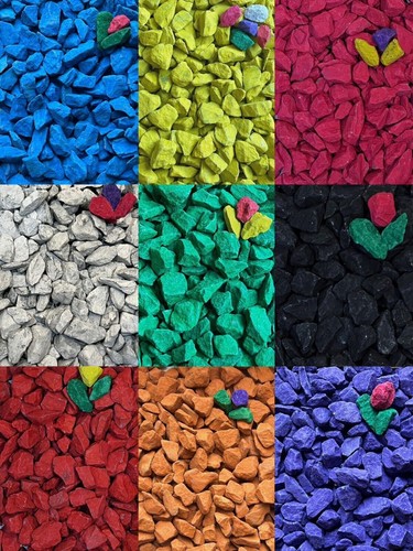 Decorative coloured stone - coloured,