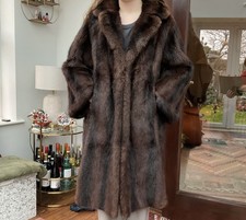 Vintage Ranch Mink Coat Dark Brown Sz 14-16 Excellent Lightly Used Condition