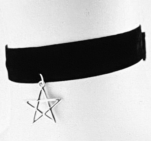 Necklace velvet choker black - velvet,