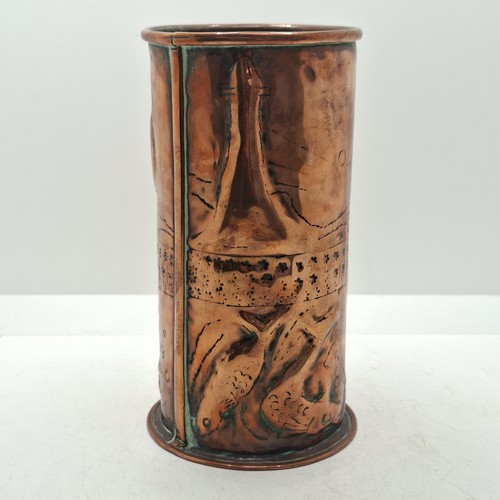 Newlyn copper vase arts - copper, and