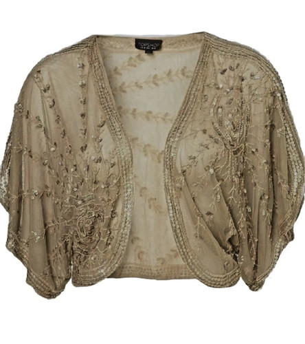 Topshop gold shrug sequins - topshop,
