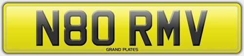 N80 rmv number plate norm - number,