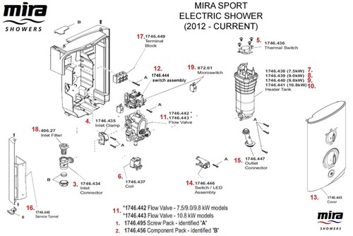 Mira sport electric shower - sport,