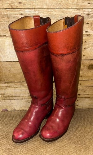 Red english leather equestrian - red,
