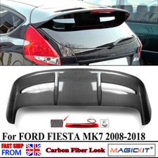 REAR ROOF SPOILER WING LIP FOR FORD FIESTA 2009-2018 3DOOR BODY KIT CARBON LOOK