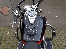 KAWASAKI VN 1500 VULCAN LEATHER TANK  Cover Pad Strap Chap Panel Bra Bib