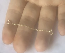 9ct Yellow Gold Extender Safety Chain Bracelet Necklace 1" to 6"