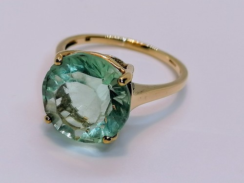 9ct gold statement solitaire - gold,