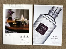 2x Asprey Perfume Ads Magazine Clippings Purple Water