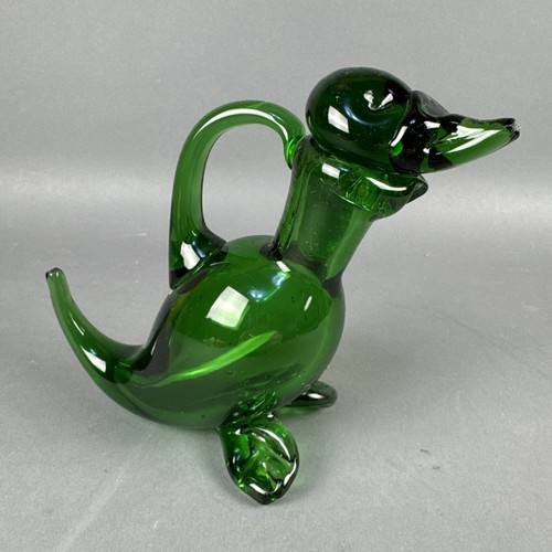 Empoli verde art glass - verde, duck