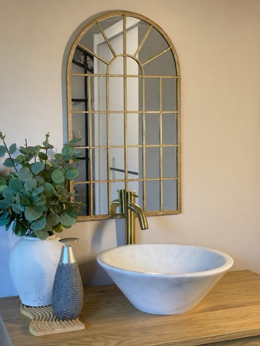 Elegant marble vessel sink - marble,