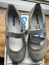 Cosyfeet Wide Fitting Shoes Extra Long Straps Size 6 Grey