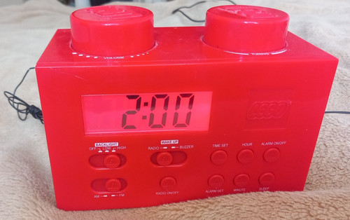 Red lego brick radio - red,