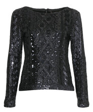 Max Mara - black sequin top