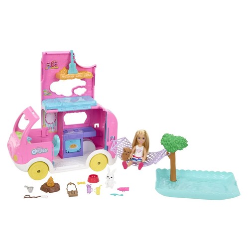 Barbie camper chelsea in - barbie, 2-in-1