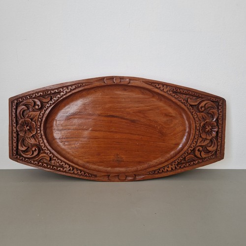 Vintage carved teak wooden - vintage,