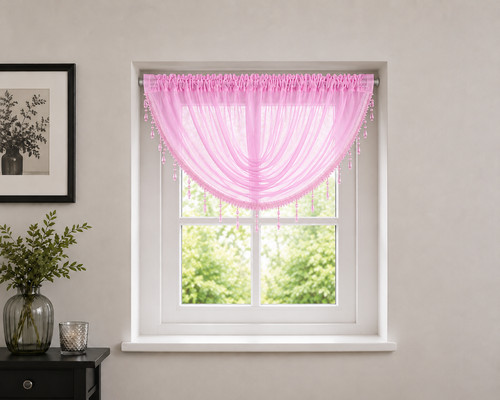 Plain beaded voile - beaded, swag