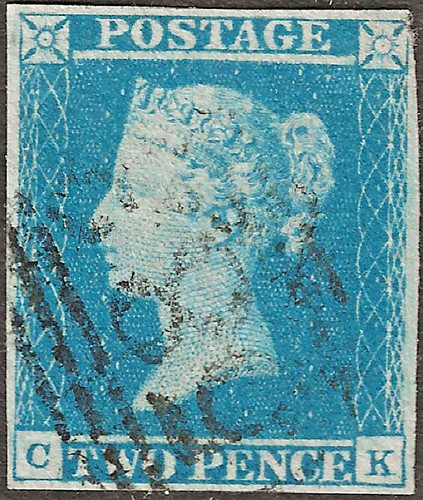 1849 two penny blue - qv,