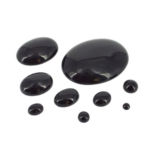 Black onyx cabochons - cabochons,