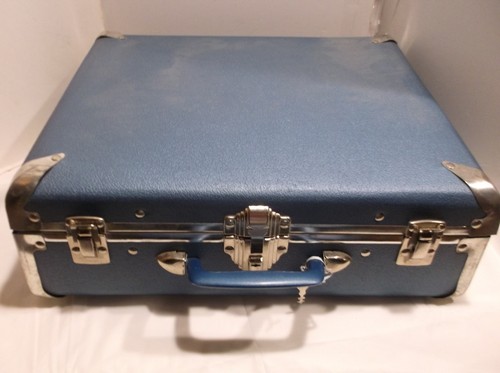 Vintage blue hard case - vintage, roller