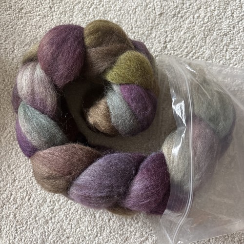 Hand dyed bfl wool roving - hand,