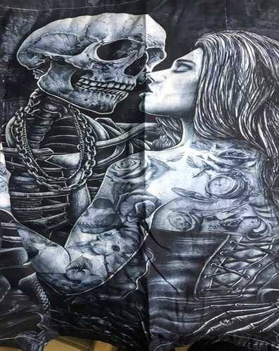 Skull gothic duvet cover - gothic,