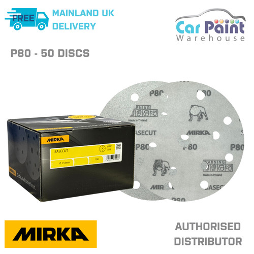 Mirka basecut p80 grit 150mm - basecut,