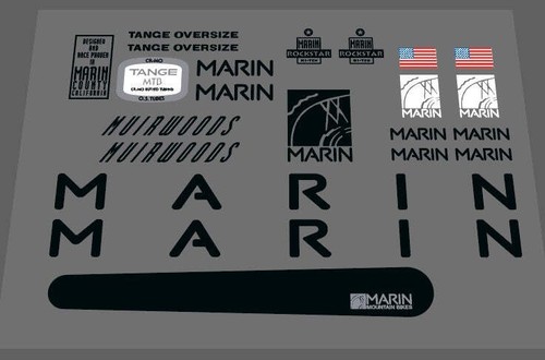 Marin muirwoods 1991 decal set - muirwoods,