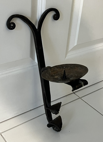 Forged candle wall sconce - candle,