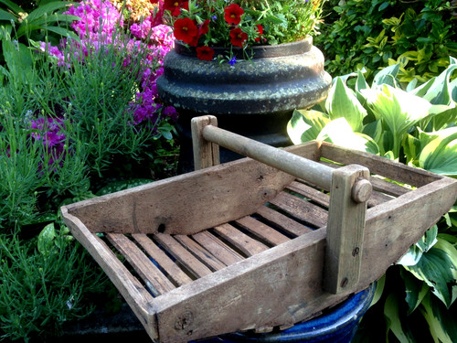 Vintage wooden trug ideal - vintage,