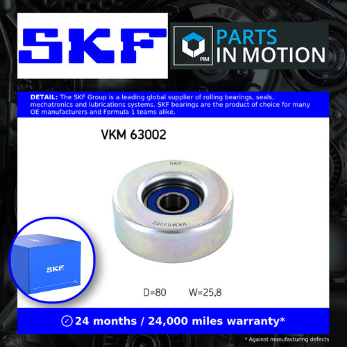 Aux belt idler - pulley, fits