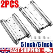 1-Pair 5"/6" Double Action Sprung Hinges Swing Spring Swinging Door Saloon Hinge