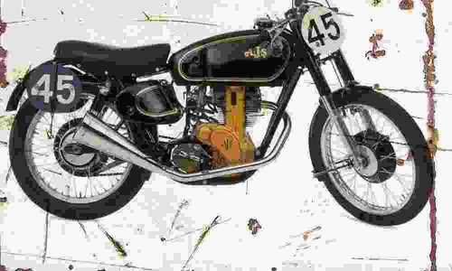 Ajs 1948 aged vintage photo - vintage,