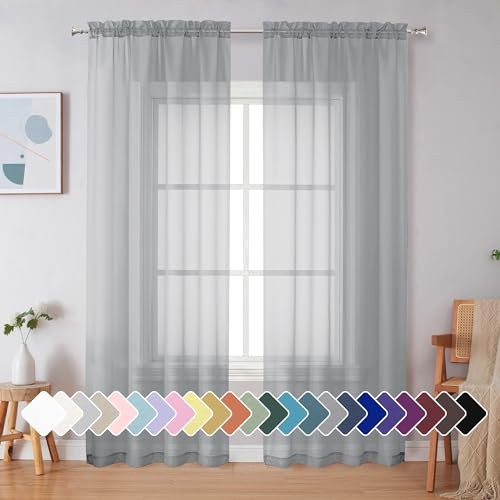 Sheer curtains inches long - sheer,